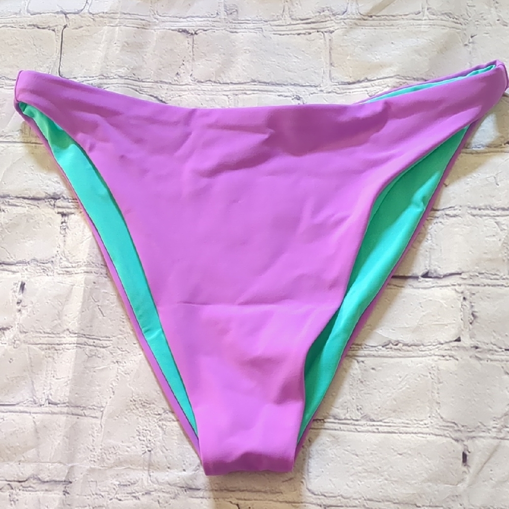 Jolyn Dreamer (Purple/Teal) Haliewa Bikini Bottom, large, NWOT